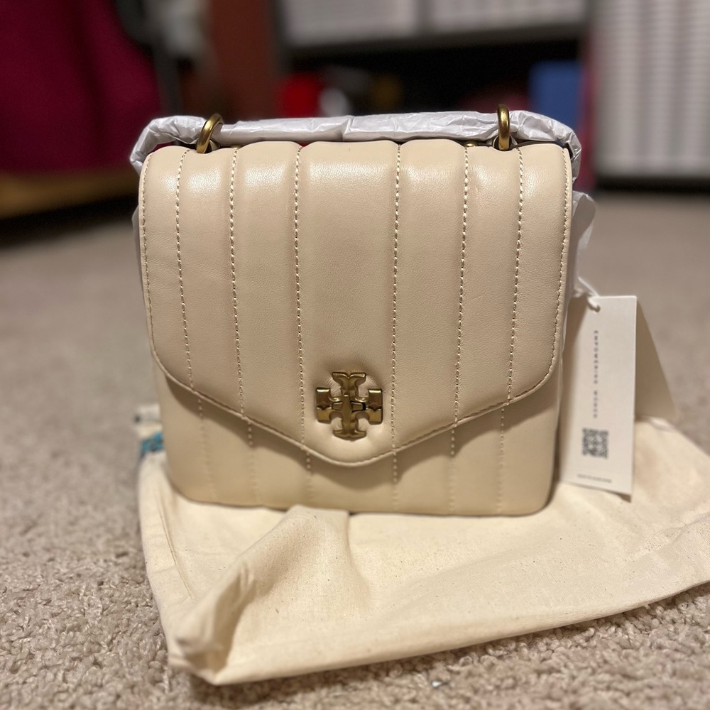 NWT Tory Burch Kira Square Crossbody in Brie